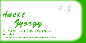 anett gyorgy business card